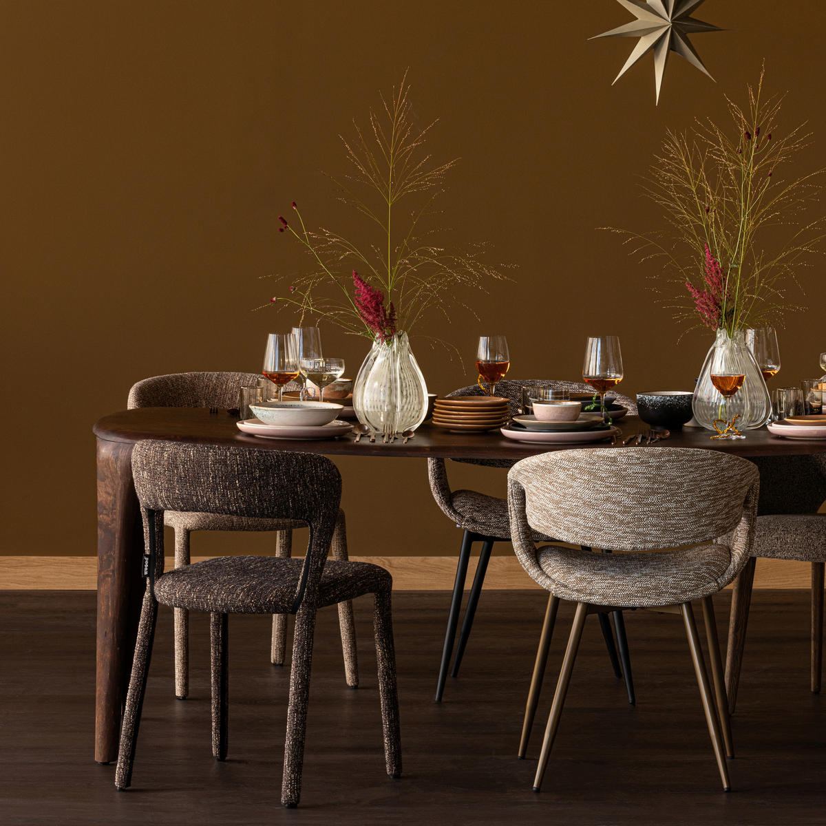 ESSTISCH in Holz 230/95/76 cm   - Dunkelbraun, MODERN, Holz (230/95/76cm) - Livetastic