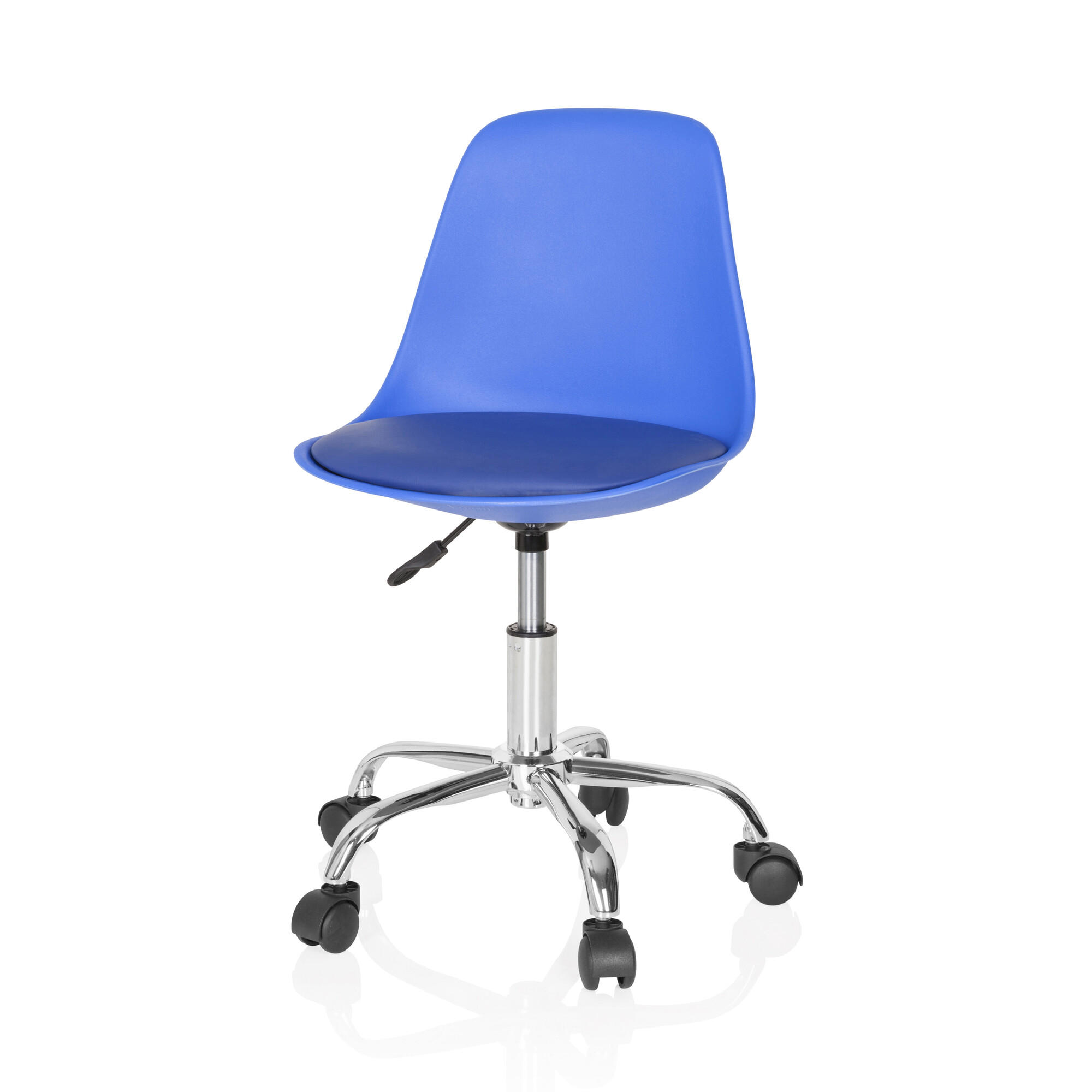 OTOČNÁ ŽIDLE PRO MLÁDEŽ, modrá - modrá, Basics, plast (40/72-82/44cm) - MID.YOU