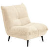 SESSEL in Mikrofaser Creme  - Creme/Schwarz, Konventionell, Textil/Metall (89/100/101cm) - MID.YOU