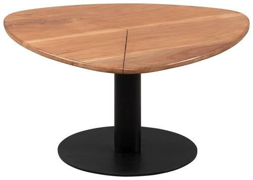 COUCHTISCH Akazie massiv 70/70/36 cm organisch Schwarz, Akaziefarben  - Schwarz/Akaziefarben, Trend, Holz/Metall (70/70/36cm) - Boxxx