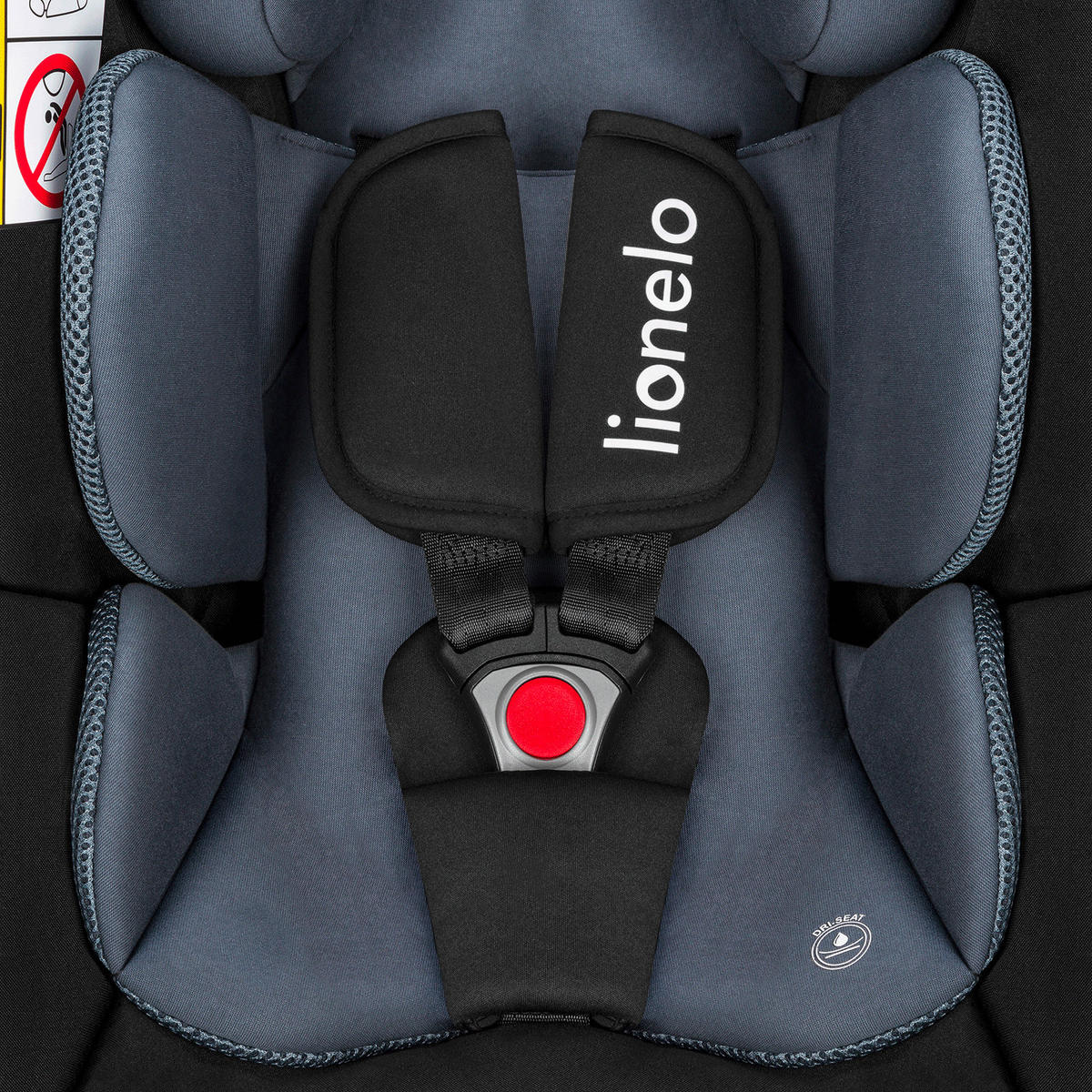 BABYSCHALE Astrid i-Size Black Grey   - Schwarz/Grau, Basics, Textil (44/64/57cm) - Lionelo