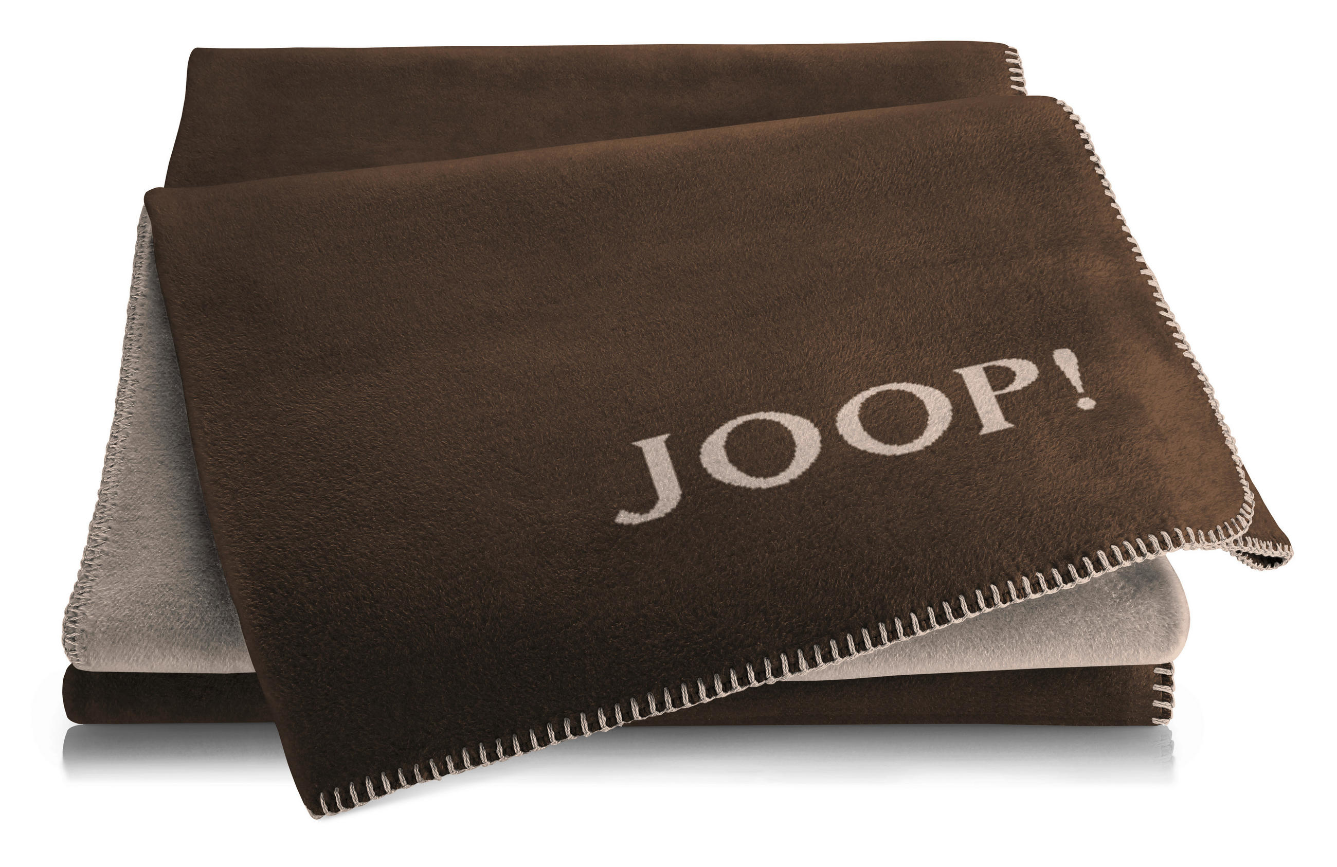 PLÉD 150/200 cm  - szürkésbarna/mokka, Basics, textil (150/200cm) - Joop!