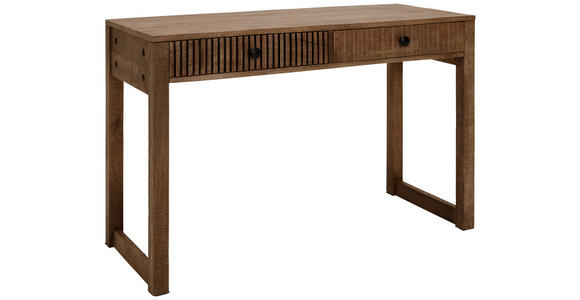 KONSOLENTISCH Mangoholz massiv Braun, Naturfarben  - Braun/Naturfarben, Design, Holz/Metall (120/50/76cm) - Carryhome