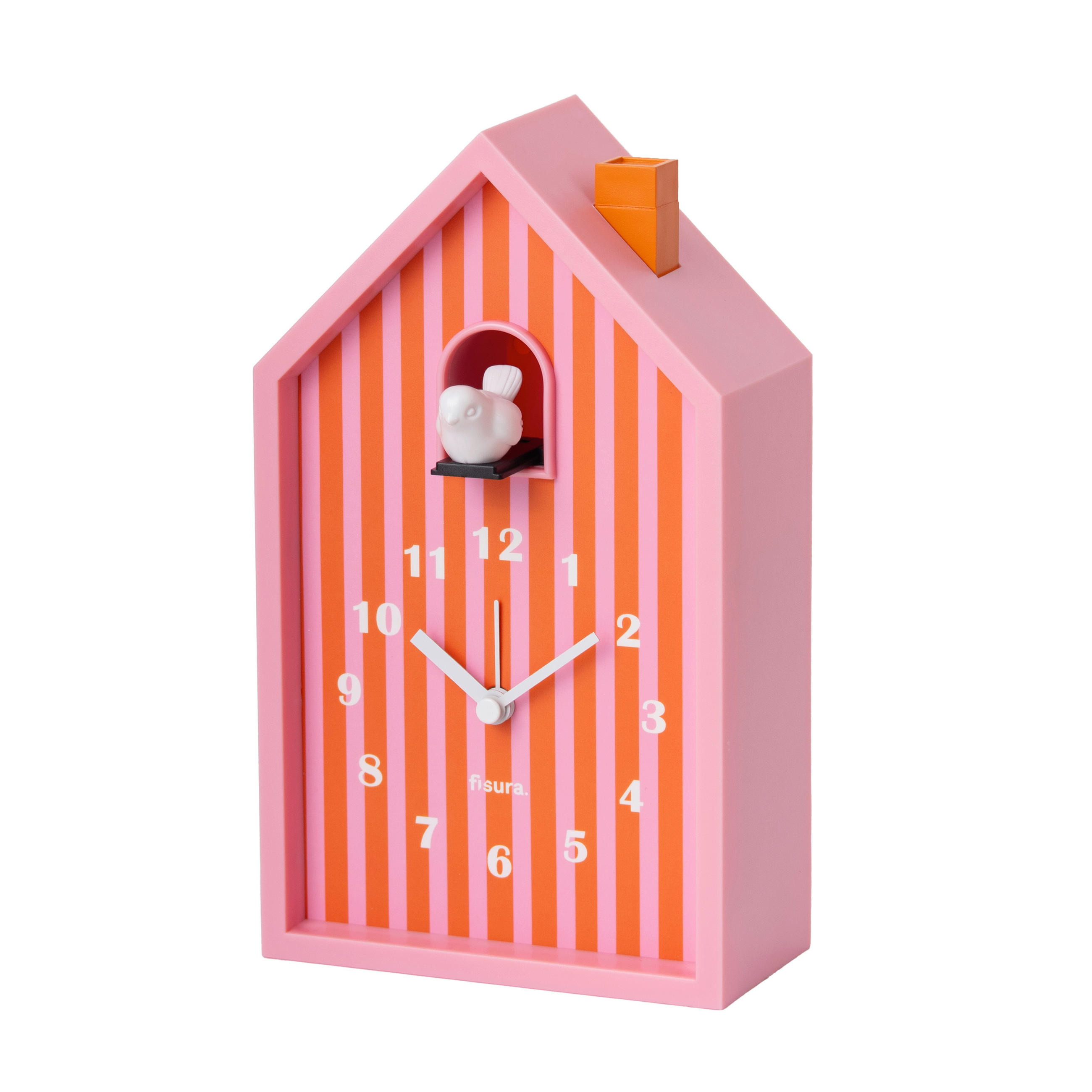 UHR Orange, Weiß, Pink  - Pink/Orange, Design, Kunststoff/Metall (13/7/21.5cm)