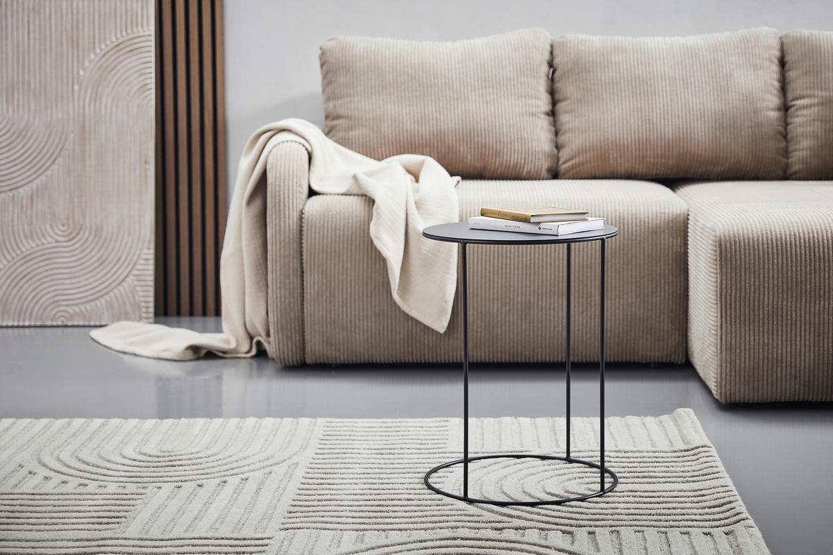 COUCHTISCH in Metall 38/38/50 cm  - Schwarz, Design, Metall (38/38/50cm) - MID.YOU
