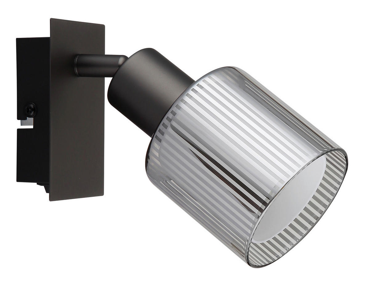 STRAHLER 8/18,8 cm   - Schwarzchrom/Weiß, Basics, Glas/Metall (8/18,8cm) - Globo