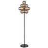 STEHLEUCHTE - Schwarzchrom/Schwarz, Design, Glas/Kunststoff (39,5/160cm) - Globo
