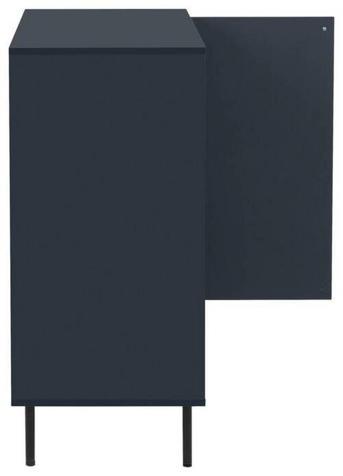 KOMMODE  in 80/90/40 cm  - Schwarz/Dunkelblau, MODERN, Holzwerkstoff/Metall (80/90/40cm) - MID.YOU