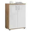 Kommode Basel 60/84/35 cm  in Weiss, Eichefarben  - Weiss/Eichefarben, Design, Holzwerkstoff/Kunststoff (60/84/35cm) - MID.YOU