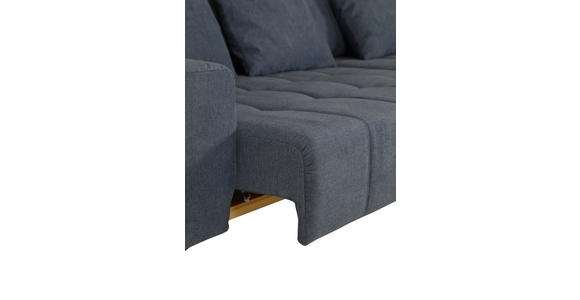 ECKSOFA Dunkelgrau Flachgewebe  - Dunkelgrau/Schwarz, KONVENTIONELL, Textil/Metall (205/300cm) - Carryhome