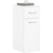 UNTERSCHRANK 76/55/43 cm - Chromfarben/Weiß, KONVENTIONELL, Glas/Holzwerkstoff (76/55/43cm) - Sadena
