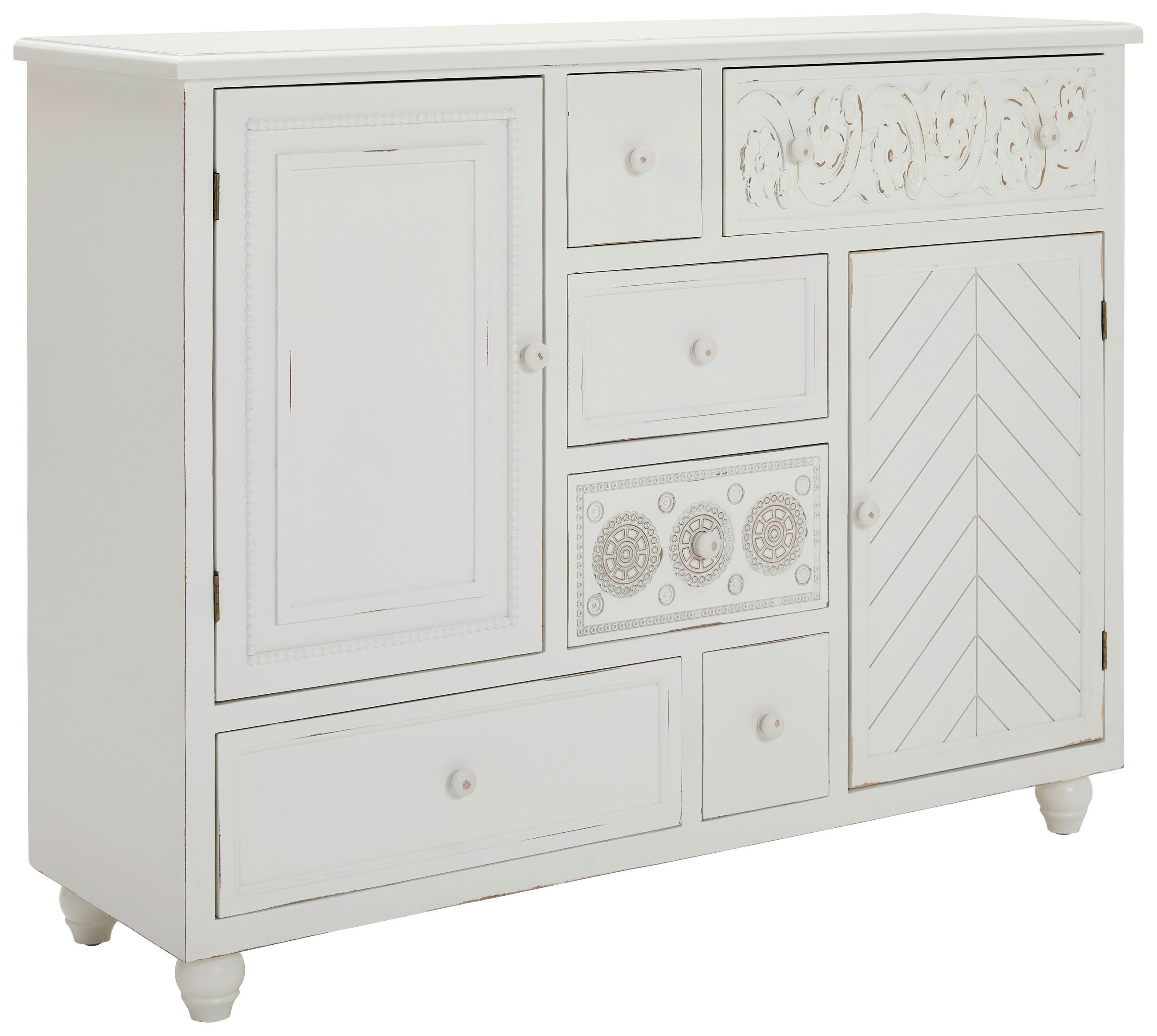 SIDEBOARD 123/95/39,5 cm Weiss  - Weiss, Romantik / Landhaus, Holz/Holzwerkstoff (123/95/39,5cm) - Landscape