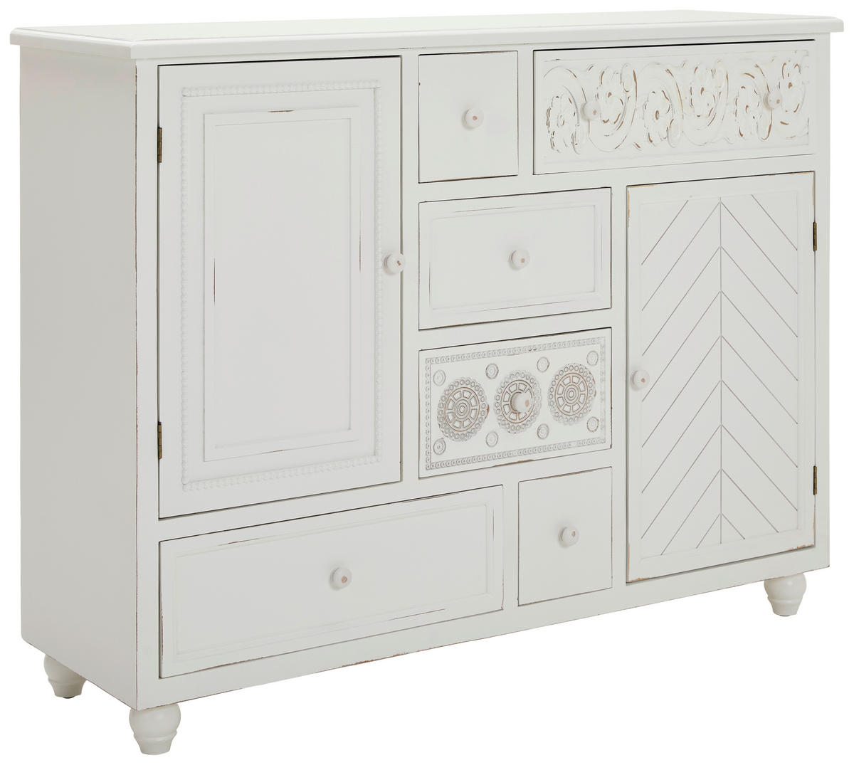 SIDEBOARD 123/95/39,5 cm  - Weiß, ROMANTIK / LANDHAUS, Holz/Holzwerkstoff (123/95/39,5cm) - Landscape