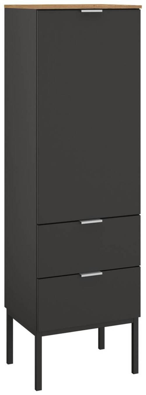 HIGHBOARD  in 40/138/42 cm  - Alufarben/Graphitfarben, Trend, Holzwerkstoff/Metall (40/138/42cm) - Stylife