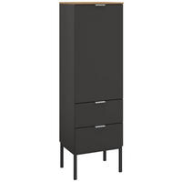 HIGHBOARD  in 40/138/42 cm  - Alufarben/Graphitfarben, Trend, Holzwerkstoff/Metall (40/138/42cm) - Stylife