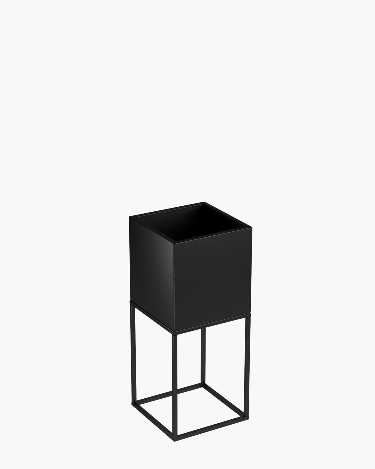 BLUMENSTÄNDER in Metall  - Schwarz, Basics, Metall (19/47/19cm)