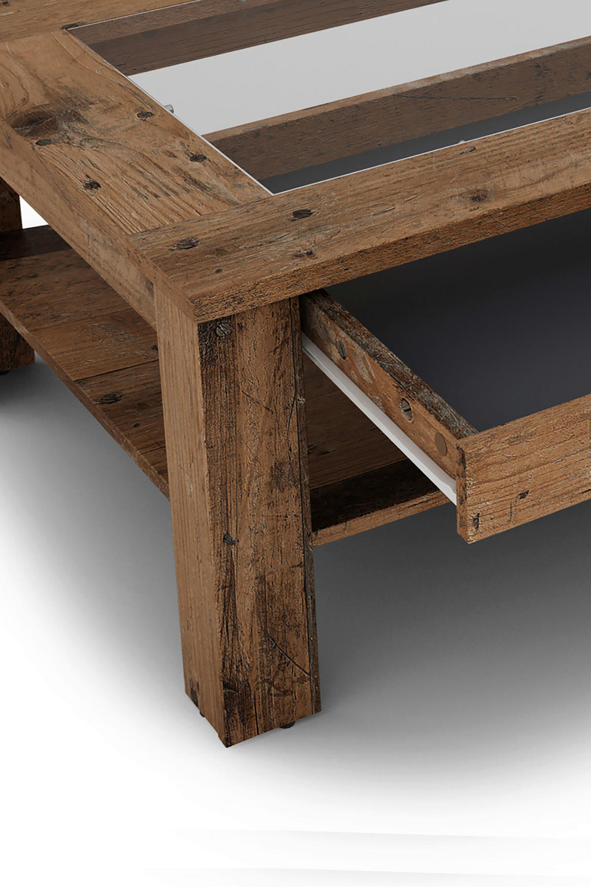 COUCHTISCH Klarglas 110/67/43 cm rechteckig Braun  - Anthrazit/Braun, Basics, Glas/Holzwerkstoff (110/67/43cm) - MID.YOU