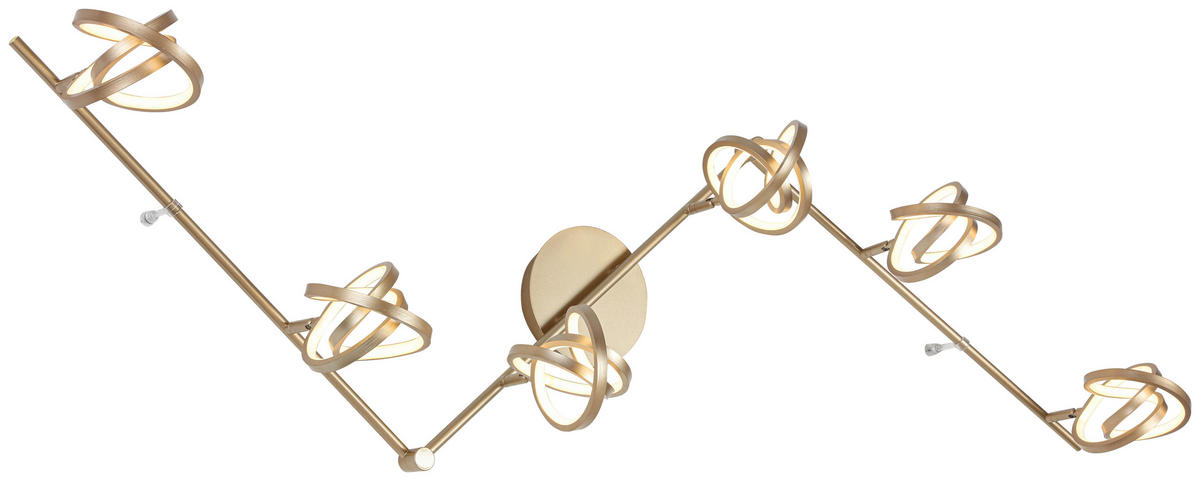 DECKENLEUCHTE 180/14/23,2 cm   - Weiß/Cappuccino, Trend, Kunststoff/Metall (180/14/23,2cm) - Novel