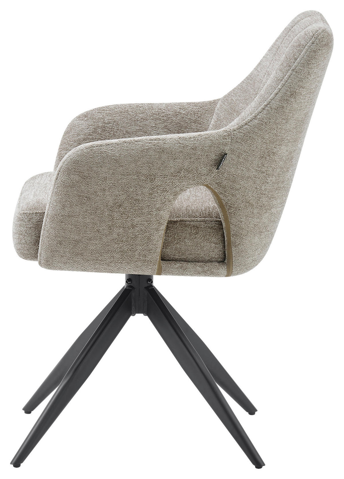 STOLICA S NASLONOM ZA RUKE  crna, taupe  drvo, metal, tekstil      - crna/taupe, Moderno, drvo/metal (57,5/85/62cm) - Livetastic