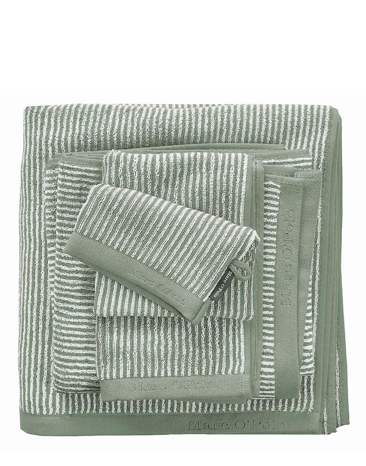 GÄSTETUCH TIMELESS TONE STRIPE Hellgrün 30/50 cm  - Hellgrün, Basics, Textil (30/50cm) - Marc O'Polo