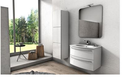 MOBILIER BAIE - alb, Design, sticlă/material pe bază de lemn - Welnova