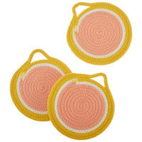 UNTERSETZERSET Textil Linon Senfgelb, Lachsfarben 18 cm  - Senfgelb/Lachsfarben, Design, Textil (18cm) - Esposa