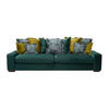 BIGSOFA Velours Dunkelgrün  - Wengefarben/Dunkelgrün, LIFESTYLE, Holz/Textil (289/90/115cm) - Carryhome