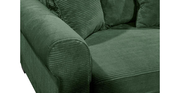 SCHLAFSOFA mit Stoffauswahl, Liegefunktion, Rücken echt Cord Dunkelgrün - Dunkelgrün/Schwarz, KONVENTIONELL, Kunststoff/Textil (247/95/125cm) - Hom`in