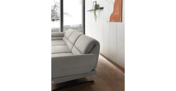 ECKSOFA  in Flachgewebe Naturfarben  176-217/279-327 cm  - Schwarz/Naturfarben, Design, Textil/Metall (176-217/279-327cm) - Dieter Knoll