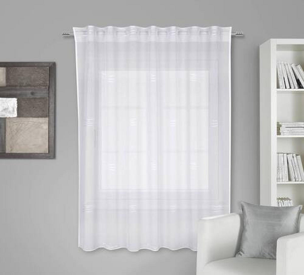 GOTOVA ZAVESA bela - bela, Konvencionalno, tekstil (140/160cm) - Esposa