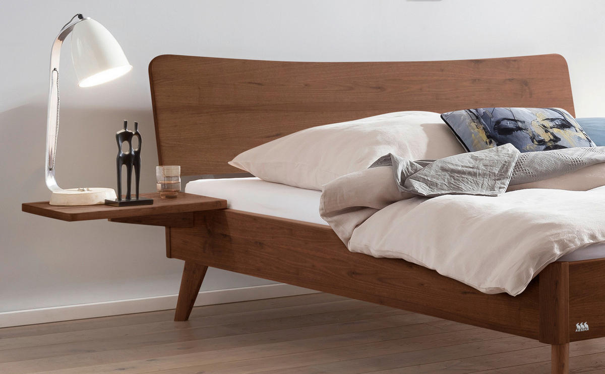 BETT 160/200 cm  in Nussbaumfarben  - Nussbaumfarben, MODERN, Holz (160/200cm) - Hasena