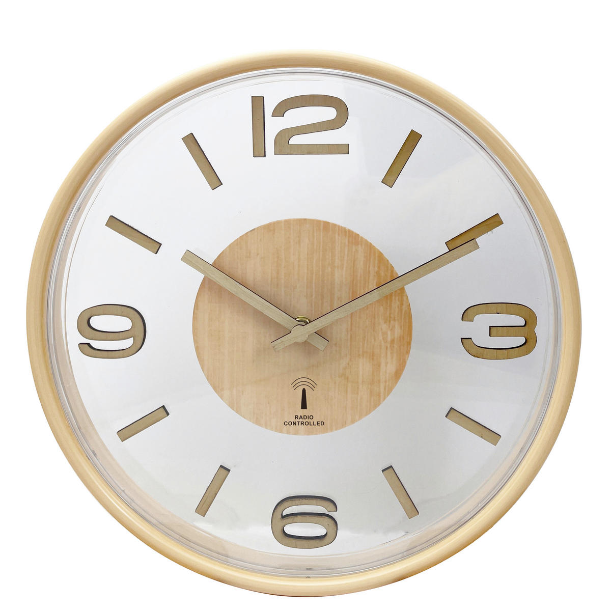 FUNKUHR Hellbraun  - Hellbraun, Basics, Glas/Kunststoff (30cm) - Ambia Home