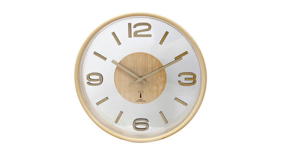 FUNKUHR Hellbraun  - Hellbraun, Basics, Glas/Kunststoff (30cm) - Ambia Home