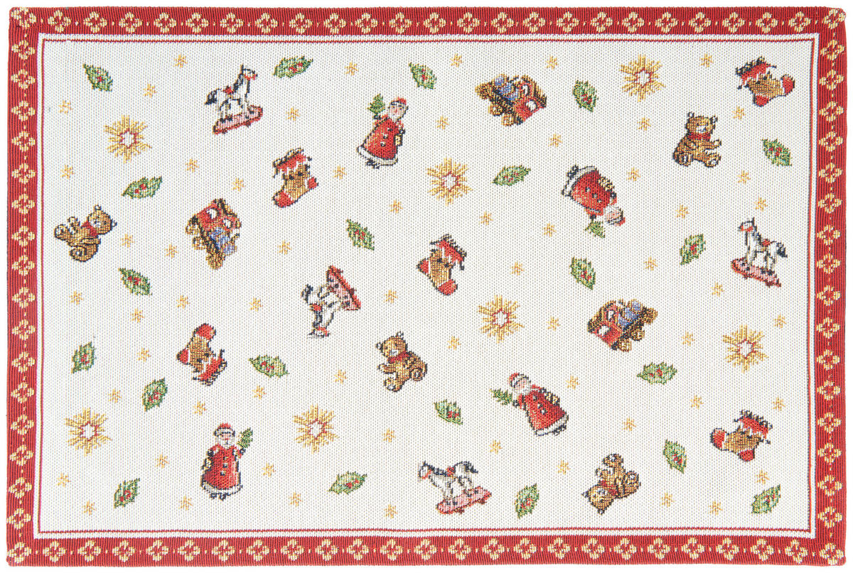 PODLOŽKA POD TANIER, bavlna, 32/48 cm - krémová/červená, Design, textil (32/48cm) - Villeroy & Boch