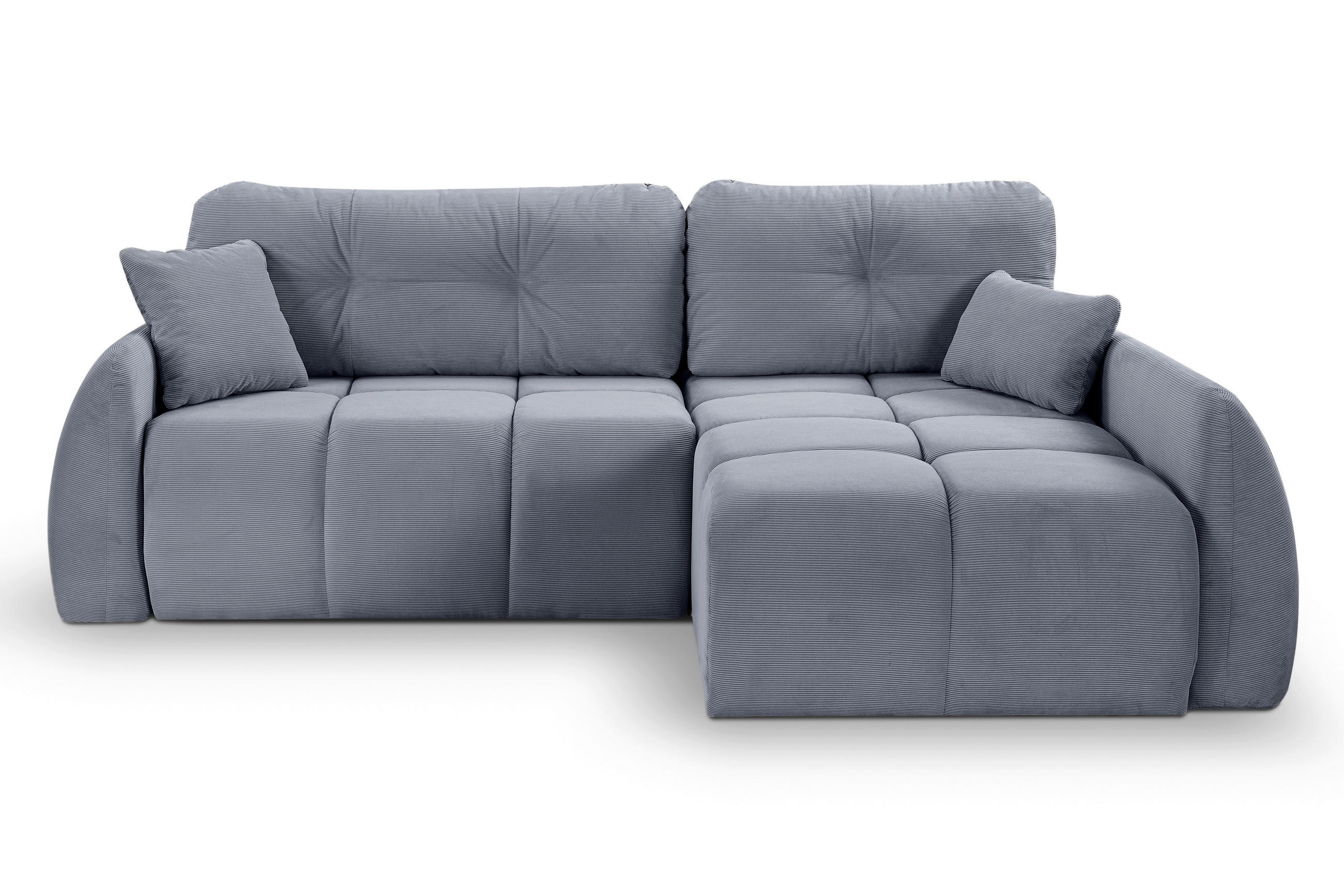 Mid.you Ecksofa Blaugrau 255x155 cm