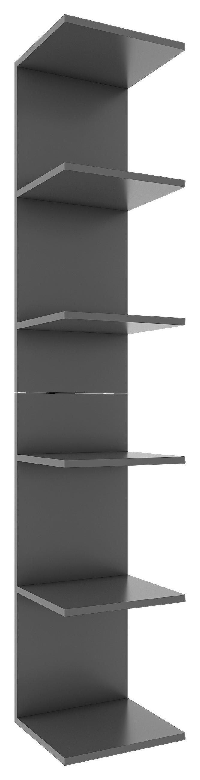 WANDREGAL Anthrazit  - Anthrazit, MODERN, Holzwerkstoff (35/180/30cm) - MID.YOU