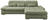 ECKSOFA Grün Chenille  - Chromfarben/Grün, Design, Textil/Metall (300/196cm) - Livetastic