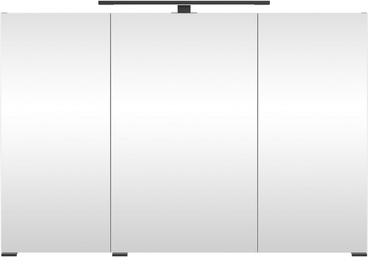 SPIEGELSCHRANK 100/64/20 cm  - Kaschmir/Schwarz, KONVENTIONELL, Glas/Holzwerkstoff (100/64/20cm) - Xora