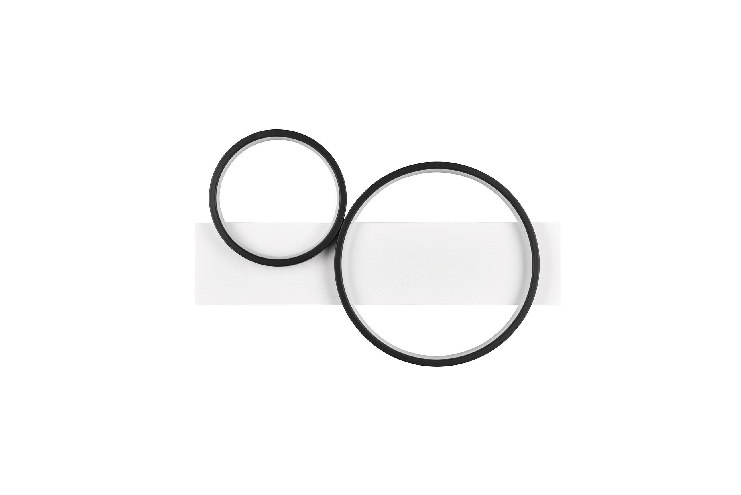 LED-DECKENLEUCHTE Medera   - Schwarz/Weiß, Design, Holz/Metall (53,5/8/34,5cm) - Trio Leuchten