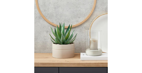 VASE 12 cm - Taupe, MODERN, Keramik (20/20/12cm) - Novel