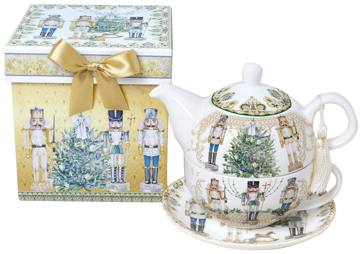 ČAJOVÁ SOUPRAVA PRO JEDNOHO 490 ml - vícebarevná, Trend, keramika (17/14cm) - X-Mas