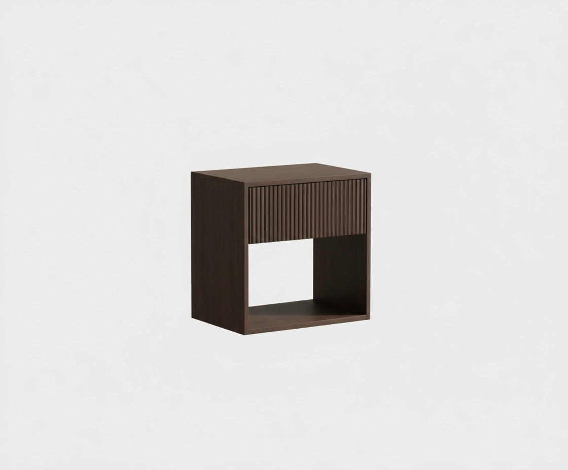 NACHTKÄSTCHEN 40/34/30 cm  in Hartholz Mangoholz Walnussfarben  - Walnussfarben, MODERN, Holz (40/34/30cm) - MID.YOU