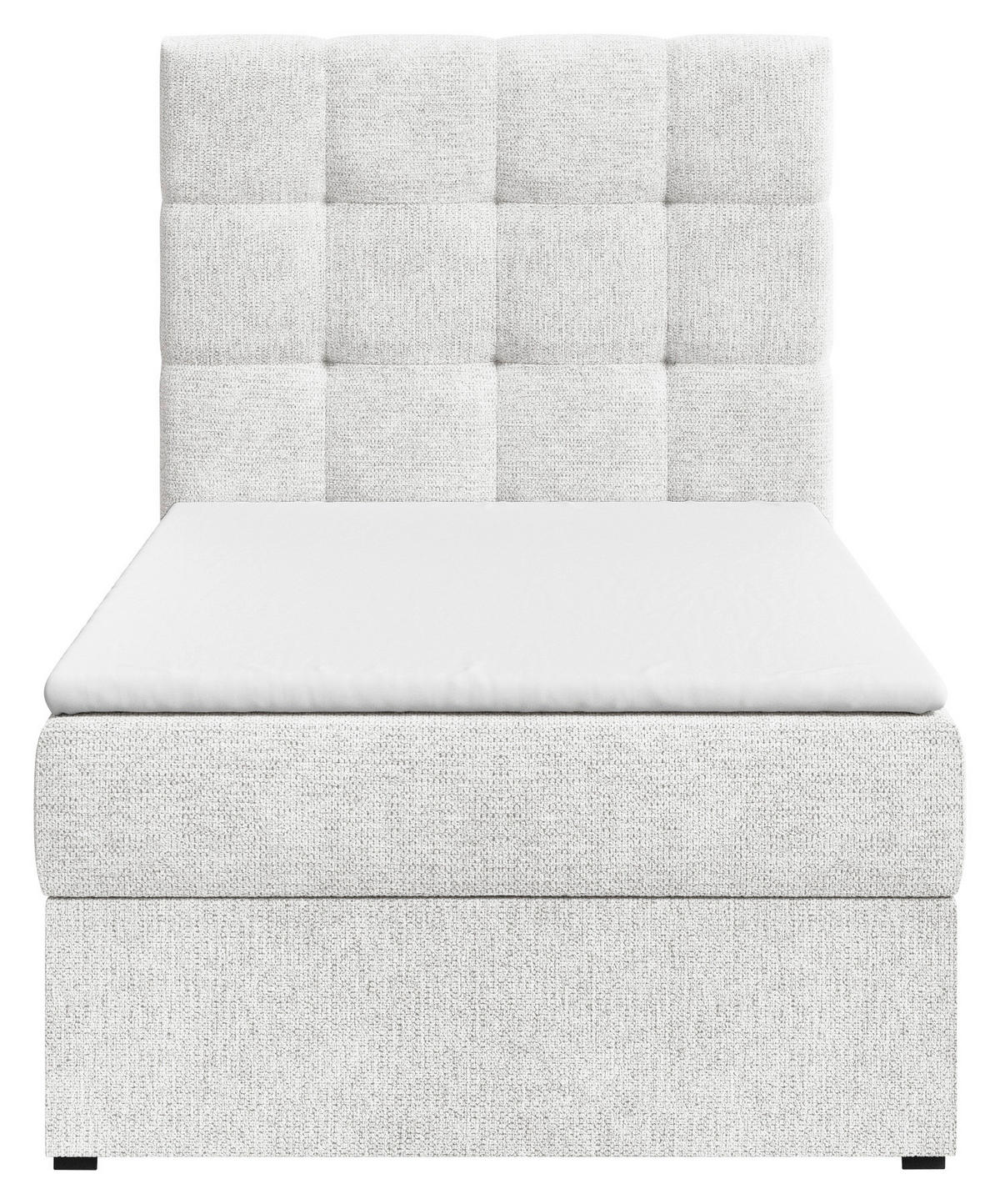 BOXBETT 90/200 cm,  in Weiß, Bettkasten, Topper,  - Schwarz/Weiß, MODERN, Holz/Kunststoff (90/200cm) - MID.YOU