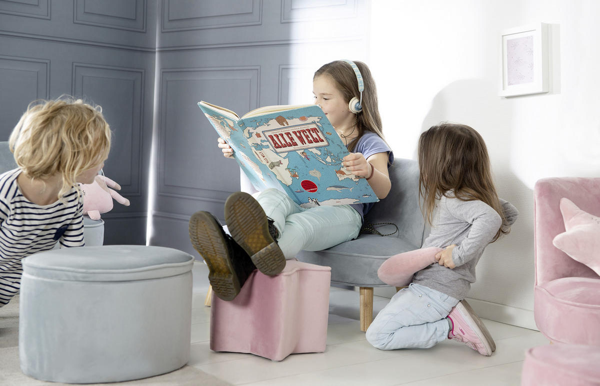 KINDERSOFA - Hellblau, Basics, Textil (70/50/48cm) - Roba