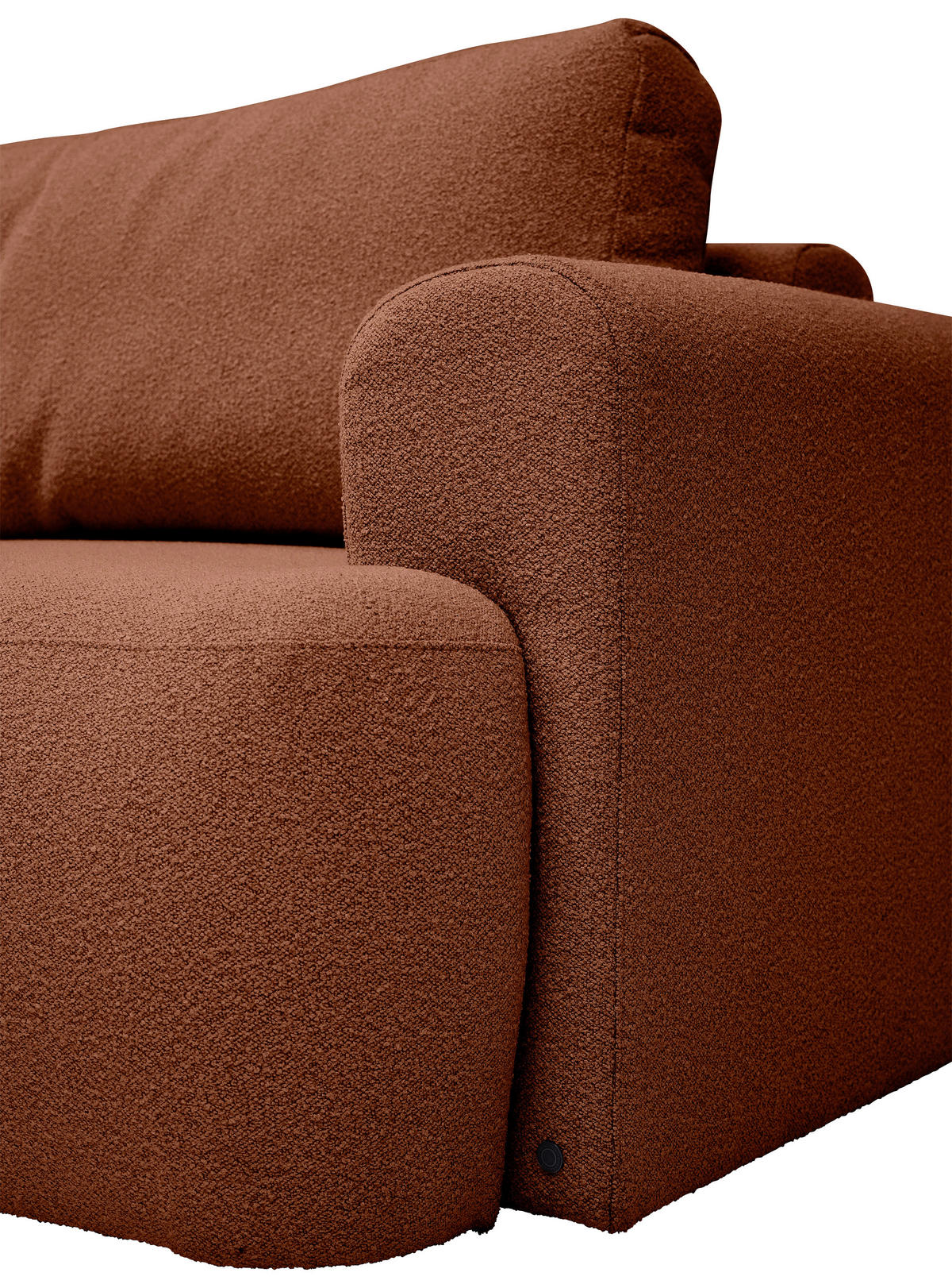 ECKSOFA Rostfarben Bouclé Rückenkissen, Rücken echt  - Rostfarben/Schwarz, KONVENTIONELL, Kunststoff/Textil (170/257cm) - Tom Tailor