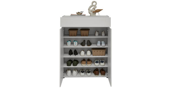 SCHUHSCHRANK  in 90/121/40 cm  - Kaschmir/Schwarz, Design, Holzwerkstoff/Kunststoff (90/121/40cm) - Voleo