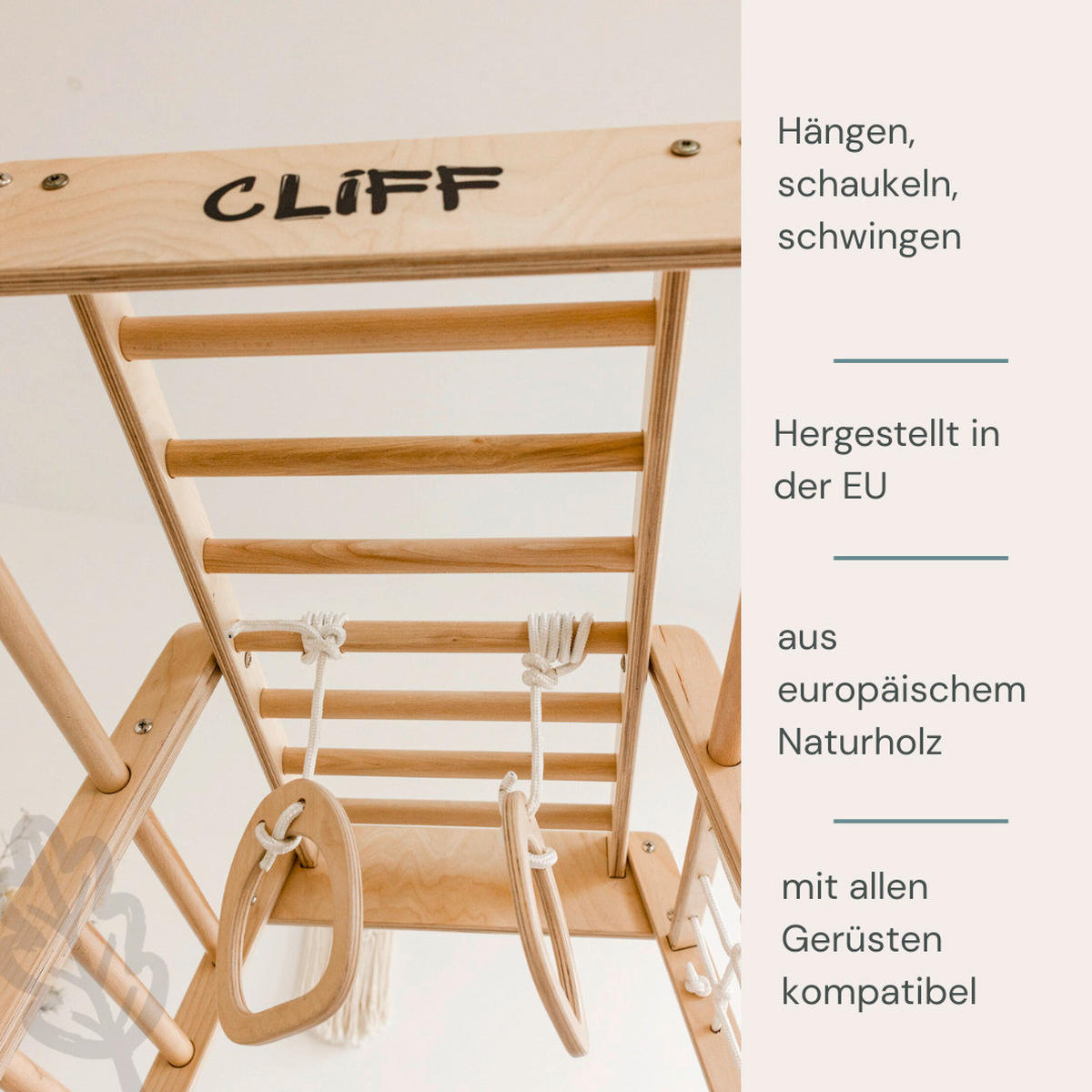 KLETTERGERÜST ZUBEHÖR  - Birkefarben, Basics, Holz (15/17cm) - CLIFF