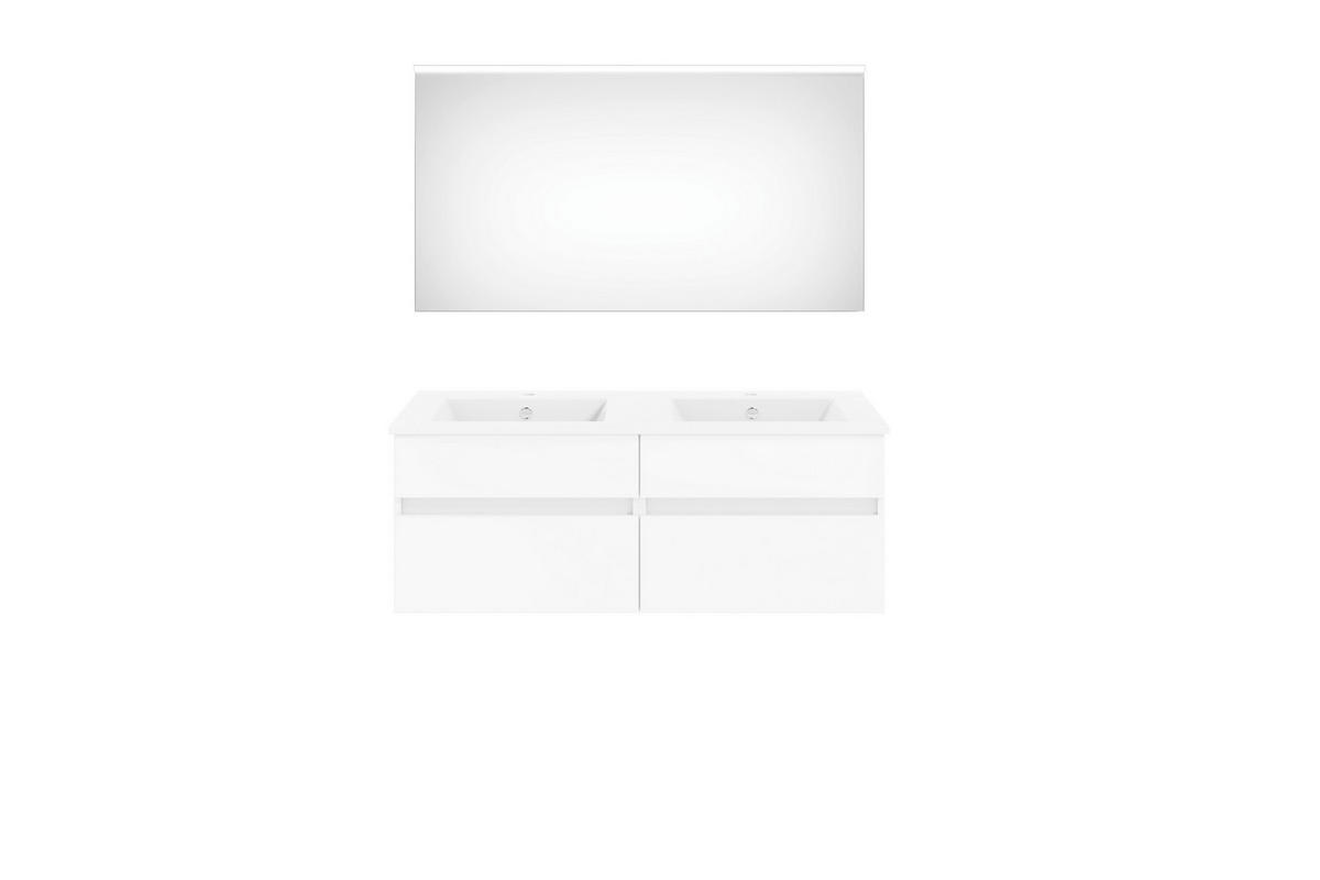 BADEZIMMER 120 cm  - Weiss Hochglanz/Weiss, Konventionell, Keramik/Holzwerkstoff (120cm) - Puris