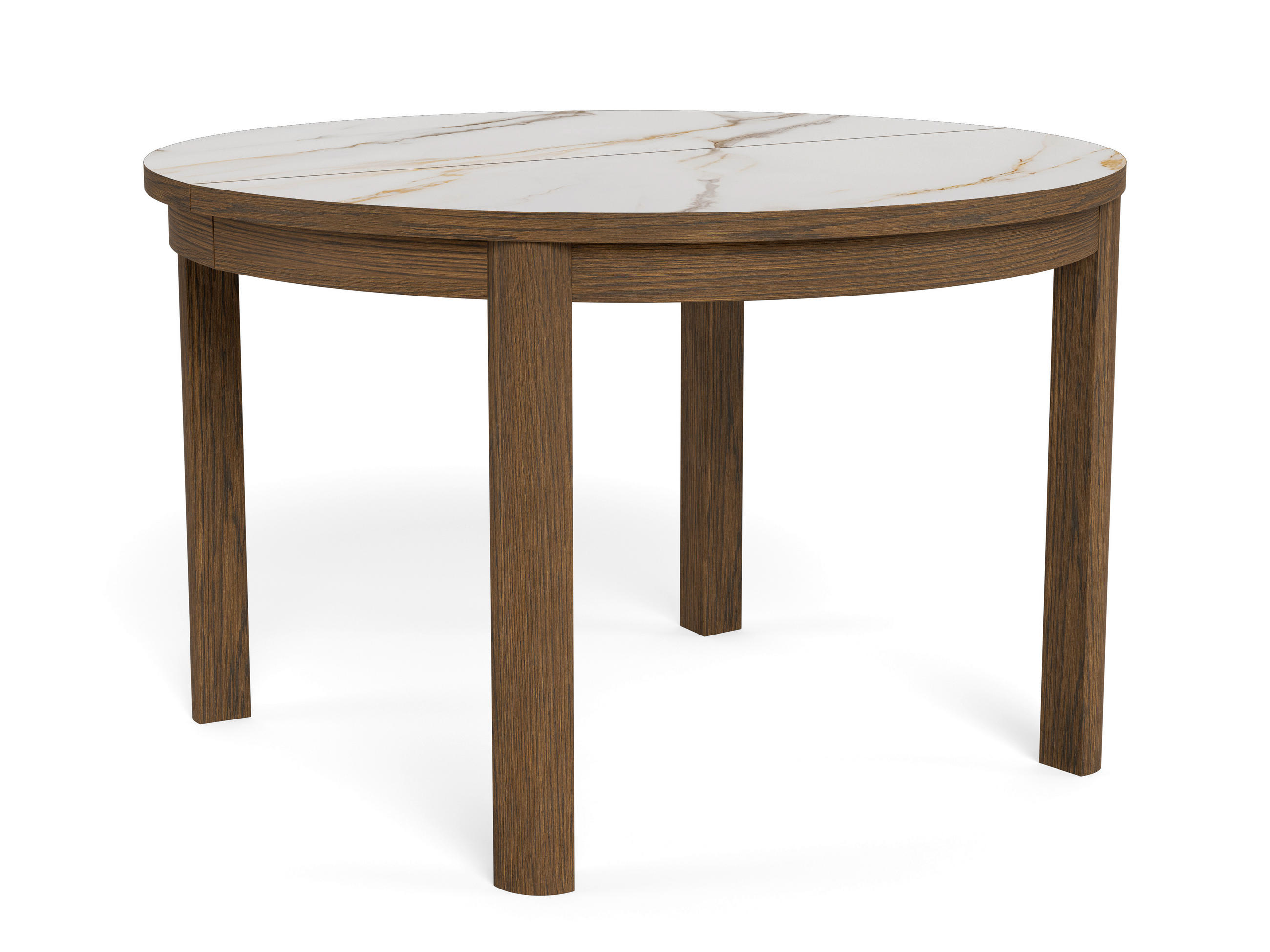 ESSTISCH in Keramik, Holzwerkstoff 120/120/75 cm  - Beige/Braun, MODERN, Keramik/Holzwerkstoff (120/120/75cm) - MID.YOU