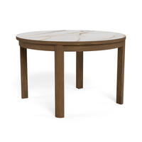 ESSTISCH in Keramik, Holzwerkstoff 120/120/75 cm  - Beige/Braun, MODERN, Keramik/Holzwerkstoff (120/120/75cm) - MID.YOU